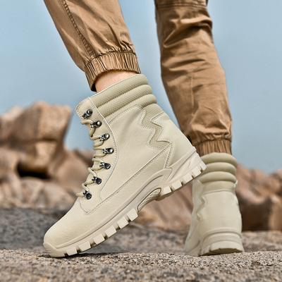 Large Size Couple Shoes Men's and Women's Boots Outdoor Field Training Hiking Martin Boots Military Boots Non-slip Bottom Waterproof