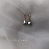 14K Gold-Plated S925 Silver Gray-Black Pearl Stud Earrings - Elegant and Versatile Design