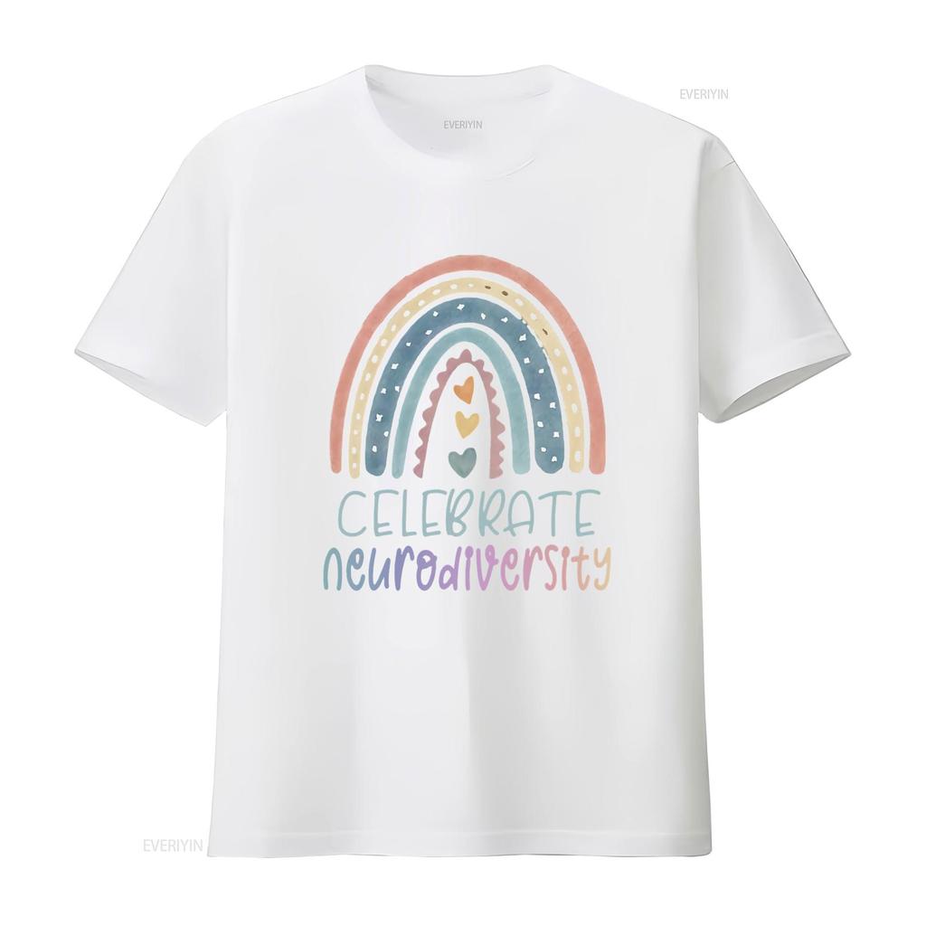 Mens CELEBRATE NEURODIVERSITY Mental Health Autism Awareness  T Shirt Black X Large vintage Washed streetwear Stylish Soft