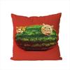 Cuscino Decorativo Quadrato in Peluche Stampa Double Face per Auto Divano Casa Copricuscino