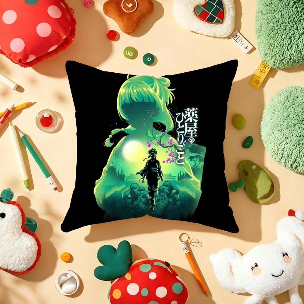 The A-Apothecary Diaries Maomao Cushion Cover Plush Fabric Soft Double-Sided Printed Sofa Warm Winter Home Gift Pillow Cover