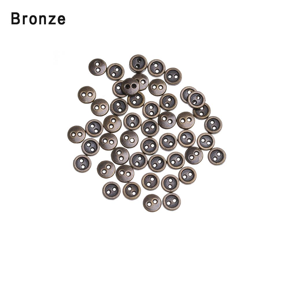 50Pcs 3/4/5/6mm Mini Metal Buttons for DIY Doll Clothes Cute Ultra-small Round Buckles Handmade Doll Clothing Sewing Accessories