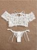 Ensemble de lingerie deux pièces sexy en dentelle florale européenne et américaine