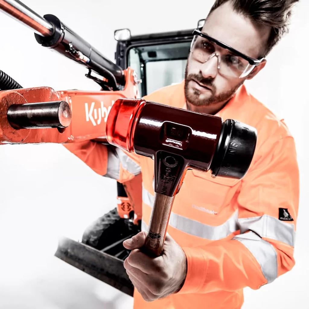ROEMHELD HALDE Simplex Kunststoffhammer Gummi Kunststoff Durchmesser 50 (Schwarz) (rot) 3026.050