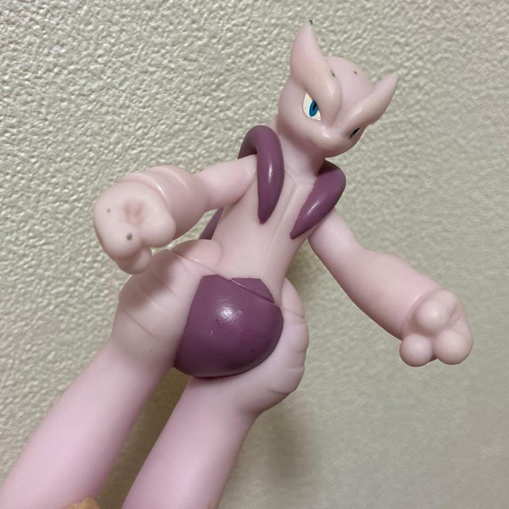 Used Poke Soft Vinyl Mega Mewtwo X Rare Mewtwo Pokemon Figure Out of Print