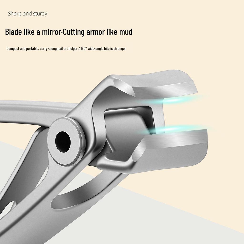 Large Opening Nail Clippers with Auxiliary Magnifying Glass for Elderly & Hard Nail Grooves