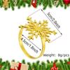 1pcs Snowflake Napkin Ring Gold Silver Napkin Rings Holder for Christmas Holiday New Year Wedding Party Table Decor Accessories