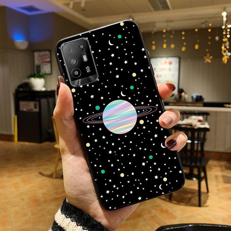 New Planet Space Pink Moon Spaceman Phone Cover For OPPO A74 A94 A3S A5S A9 A12 A15S A52 A53 A53S A72 A73 2020 A91 5G Case Coque