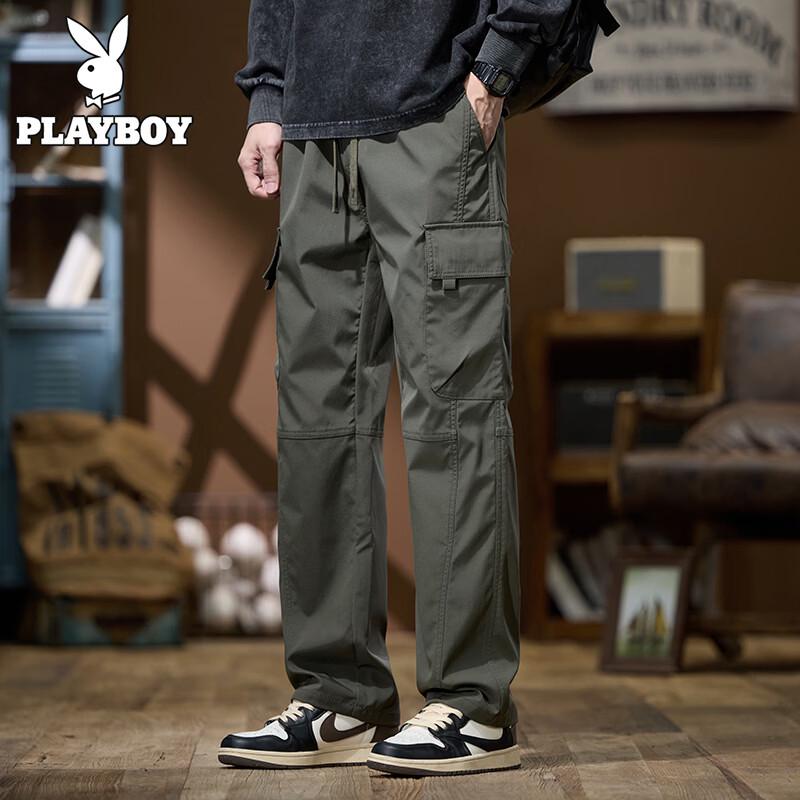 

PLAYBOY Men s Retro Loose Casual Cargo Pants M