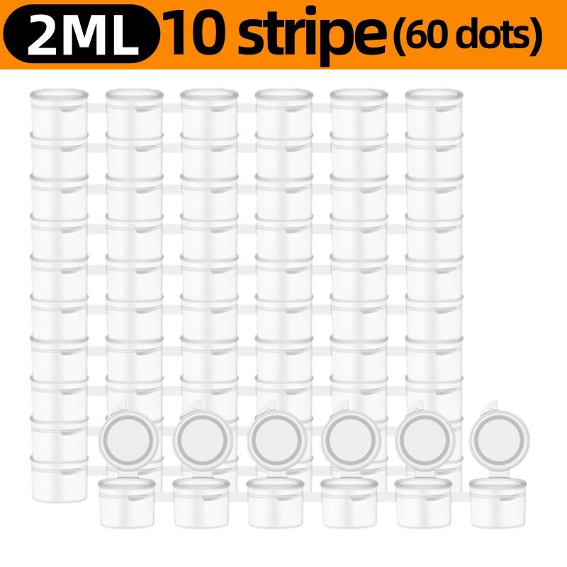61/111Pots Empty Paint Pots with Lid 1/1/1ml Clear Storage Containers Mini Portable Sealing Paint Storage Cup for DIY Arts Craft