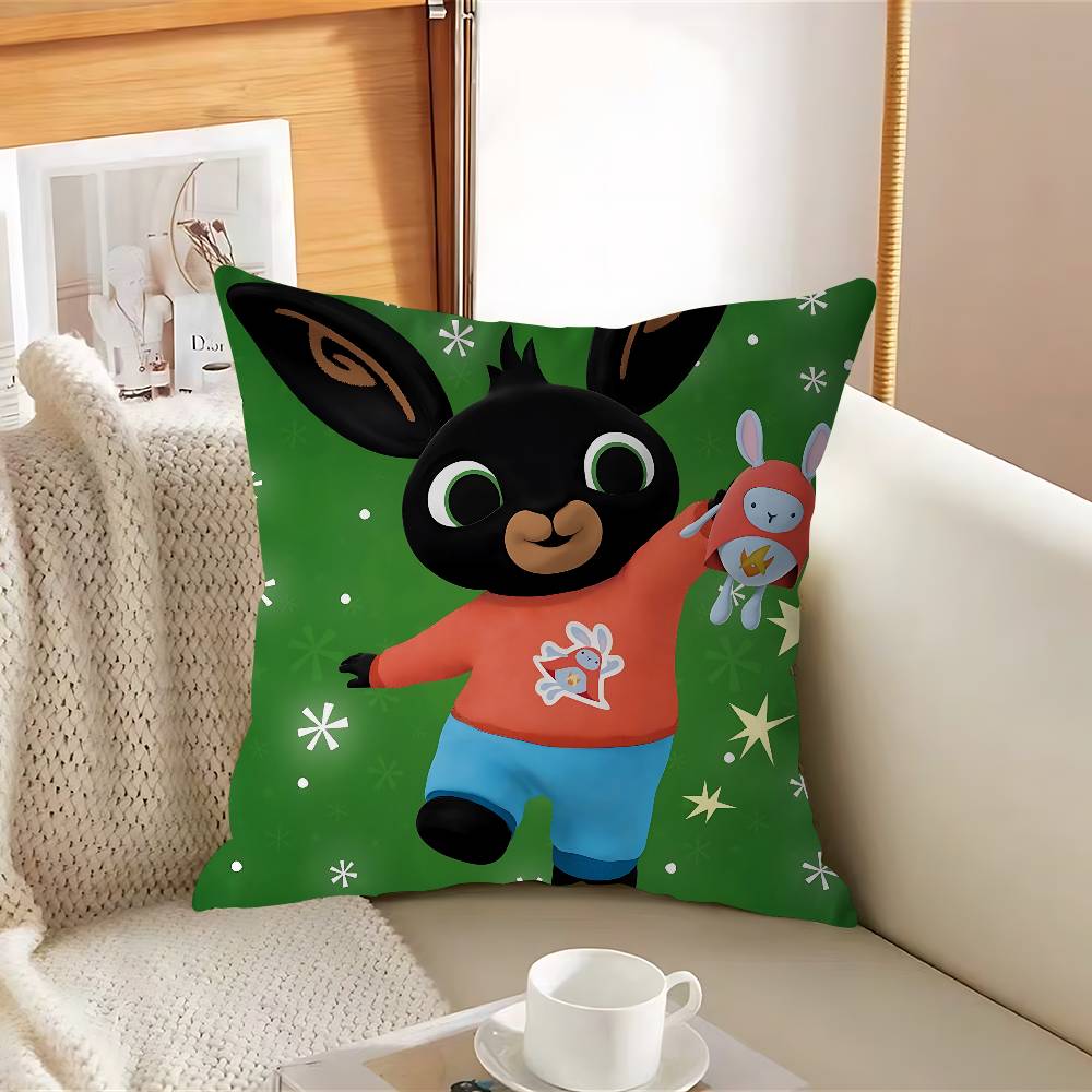 B-Bing Мультяшный Кролик Наволочка Съемная Моющаяся Наволочка – Всесезонный Мягкий Лен 12x12Inch