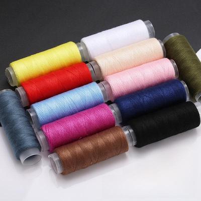 Polyester Nähgarn 402, Gold für DIY, Feines Garn, Kleine Rolle für Nähmaschinen und handgefertigte Kleidung