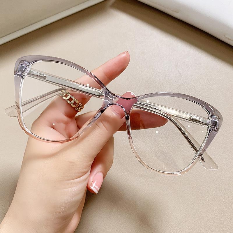 New Green Cat Eye Blue Light Blocking Glasses Frame TR90 Luxury Oversized Presbyopic Eyeglasses Popular Reading Glasses +2.25 +4