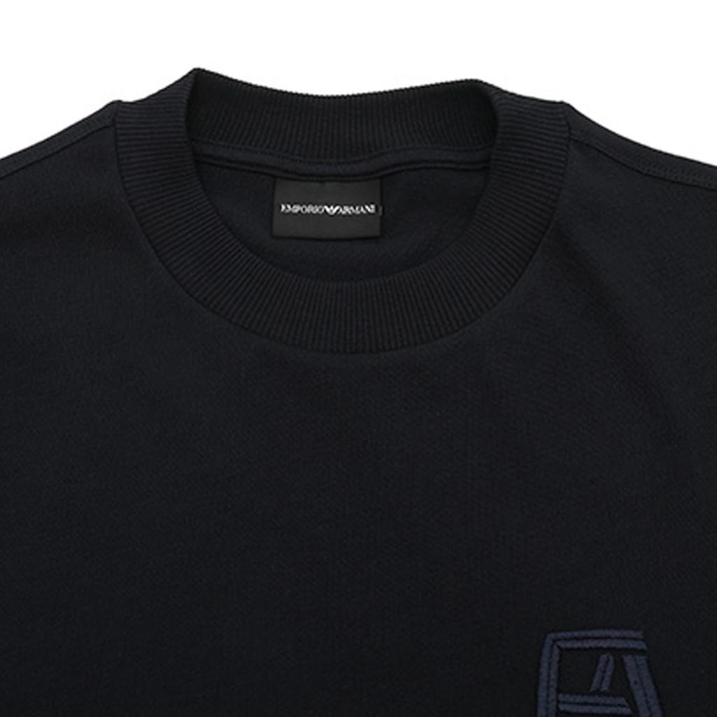Emporio Armani Ss24 Logo Embroidered Crew Neck Short Sleeve T-Shirt Men Tops Dark-Blue 3D1TD5-1J0EZ-0920