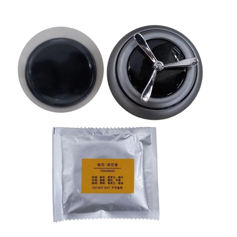 Solar Operated Rotating Vehicle Air Freshener With Natural Fragrances Metal Decors For Automotive Home Use