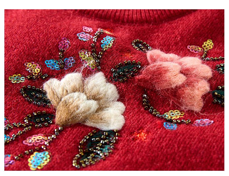 Mom's 2025 Winter Velvet Sweater: Stylish, Thick, and Warm for Middle-Aged & Elderly Women