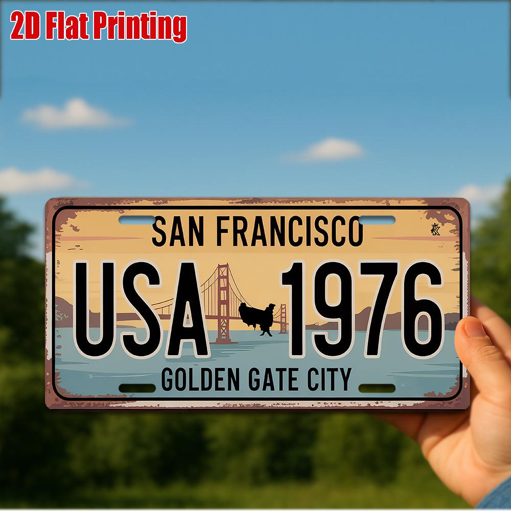D Flatpc Vintage Metal Sign for Decorationg Only Outdoor Wall Art ( ) SAN FRANCISCO Aluminum Sign Retro 15x30cm(5.9x7.8inch)