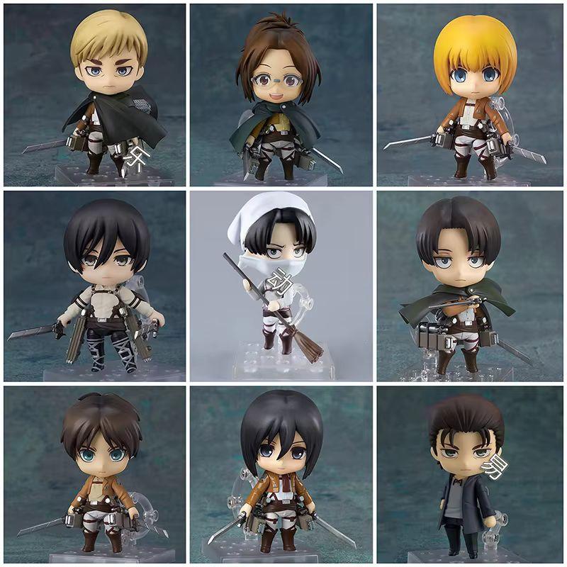 Attack on Titan Levi Ackerman Anime Modell #375 Eren Yeager Actionfigur Mikasa Ackerman Figur Samlarobjekt Modell Docka Leksaker