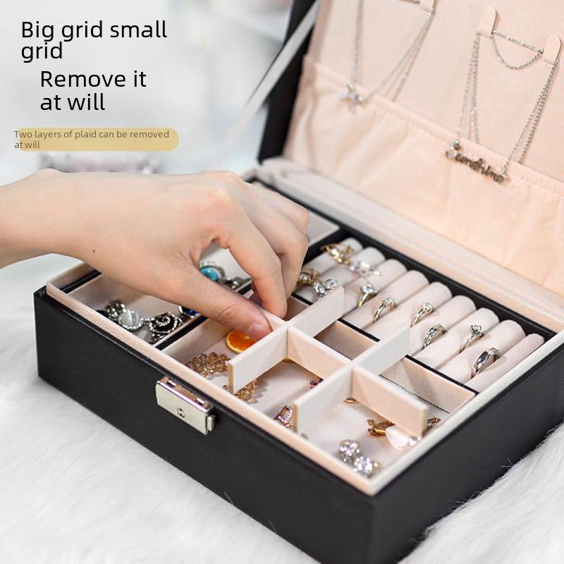 Luxurious Large-Capacity Jewelry Box for Earrings, Necklaces, and Pendants