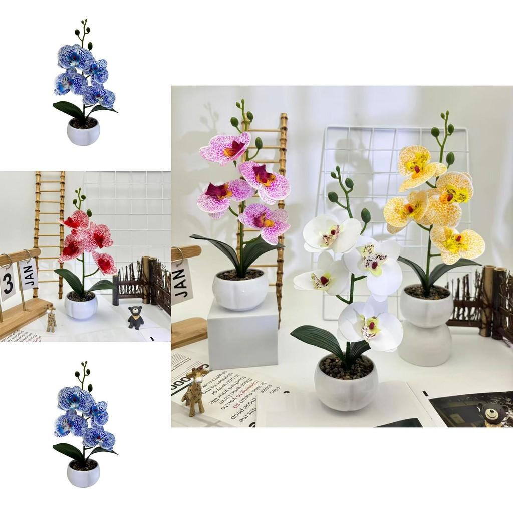 Butterfly Orchid 3d Print Faux Flower Desk Decor For Home Office And Wedding