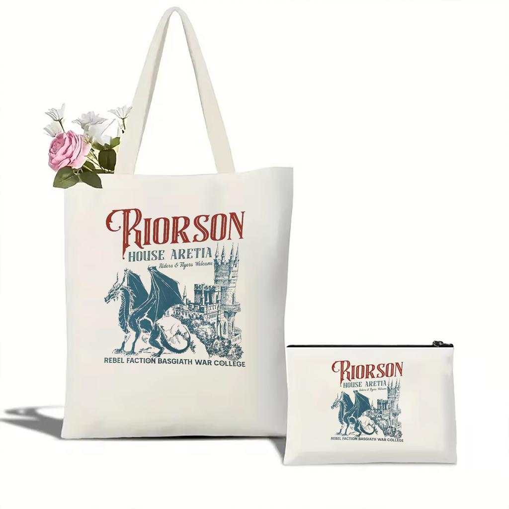 Iron Flame Tote Bag  Tote Bag Violet Sorrengail Silver One Dragon Rider Tote Bag