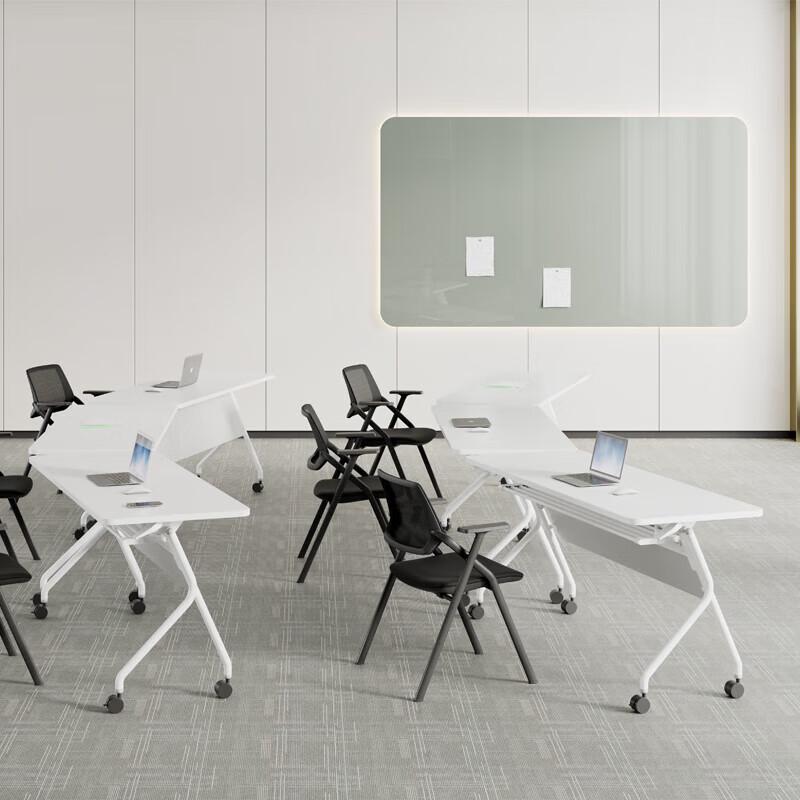 Deli KF251-B Foldable Office Training Chair with Writing Tablet