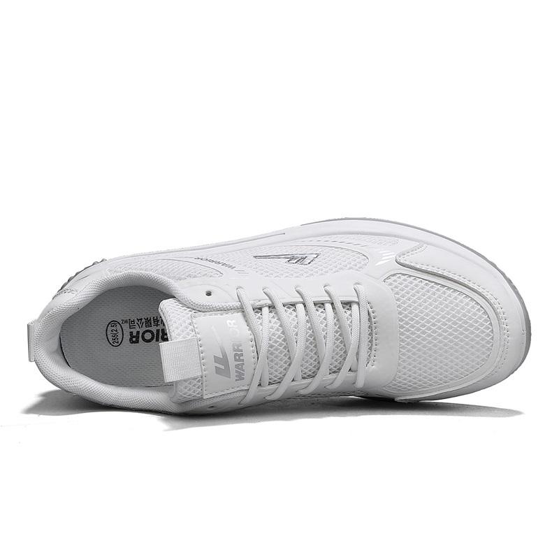 Warrior Fashion Simple Trendy Versatile Non-Slip Wear-Resistant Lightweight Low-Top Casual Shoes Men sneakers White Gray WXY(S)-4668N01