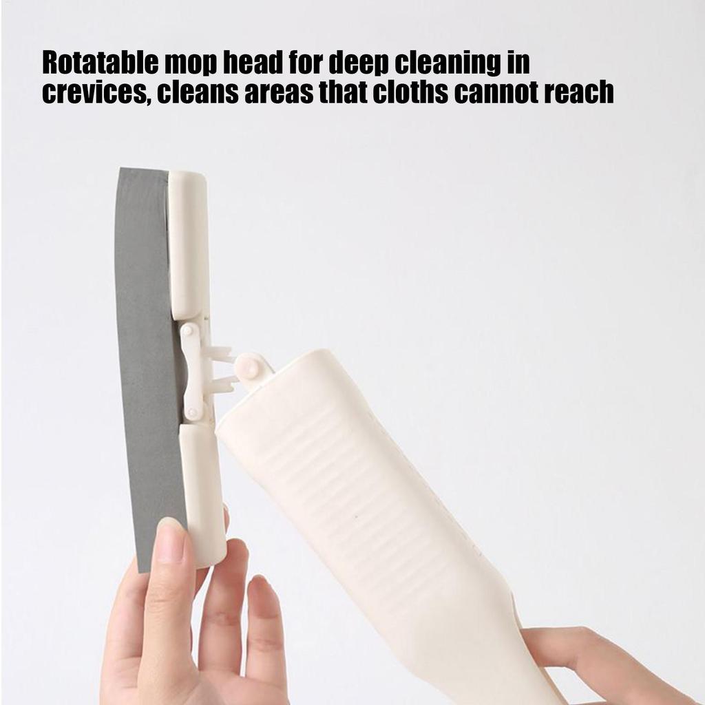 Portable Mop Bathroom Mop Self-Squeeze Scrubber Absorbent Quick-Drying Duster Cleaning Floor Cleaner For Household Apartment