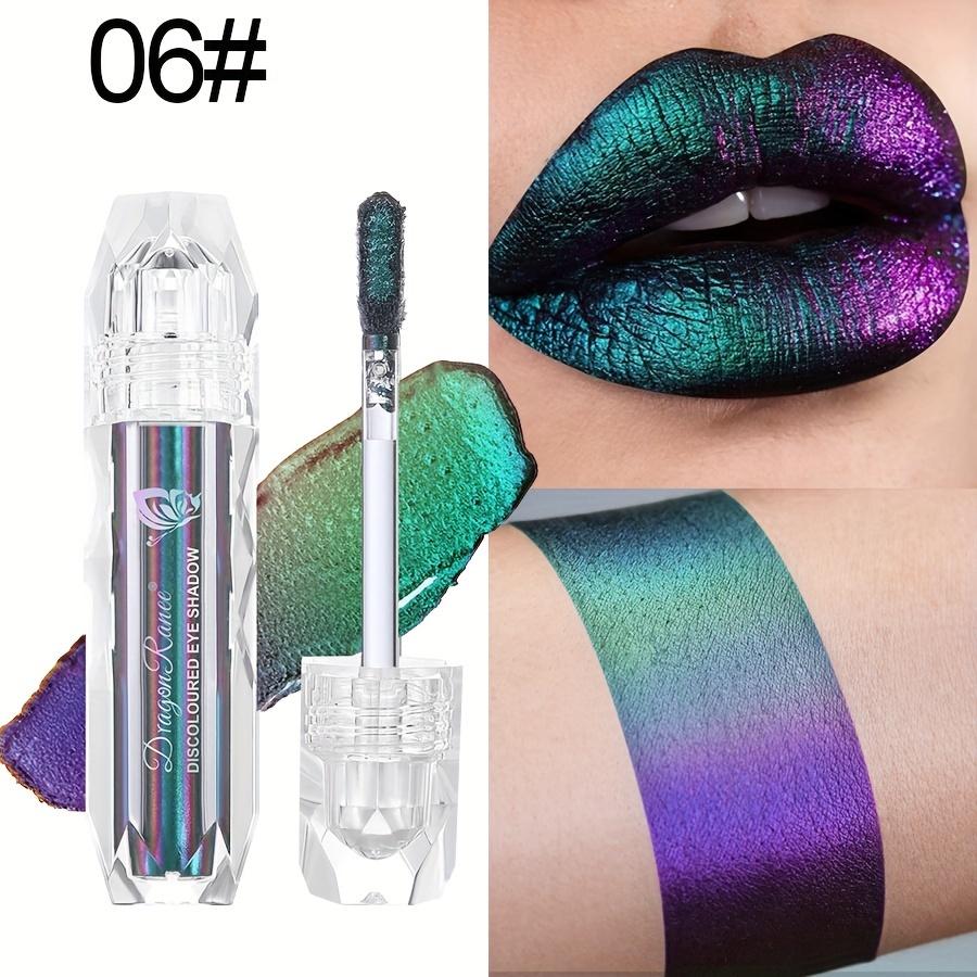 9-Color Chameleon Metallic Lip Gloss Lip Glzae High Shine Long-Lasting Lipstick Coral Tones for Stage & Halloween Makeup