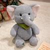 Cute Bib Animal Plush Toys Soft Cartoon Hippo Bear Elephant Stuffed Doll Filled With Cotton Lovely Birthday Gift To Children