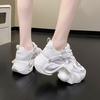Fashion New Fashion Summer Women's Platform Sneakers Thick Bottom Breathable Mesh Casual Shoes 7.5CM High Heel Sports Dad Shoes Woman