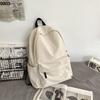 Schoolbag Backpack Ins Trend 1011 New Korean Version of Female High School Junior High School Students Large Capacity Simple Solid Color Schoolbag 