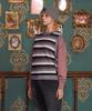 Unalloyed Striped Crochet Knit Vest / Gray