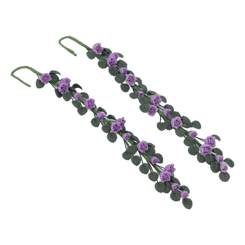 2pcs 1 : 12 Miniature Swing Vine Doll House Accessories Decorative Ornament Clay Doll House Swing   Vine for