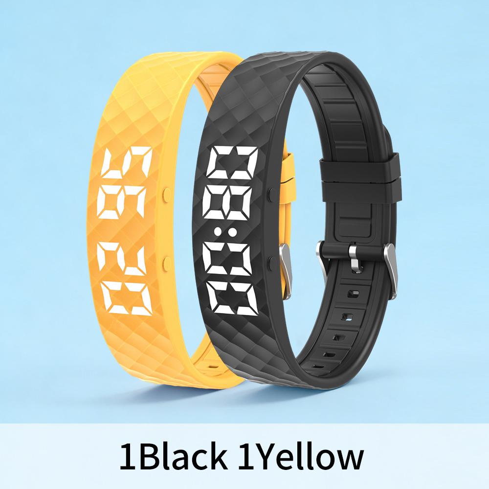Braccialetto Intelligente LED Digitale Impermeabile Smart Clock Smartband Con contapassi per la corsa Monitor Smart Band Allarme Vibrante Promemoria