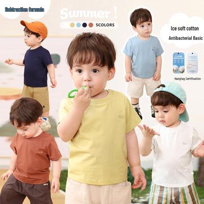 LUSON Baby & Toddler Solid Short Sleeve T-Shirt