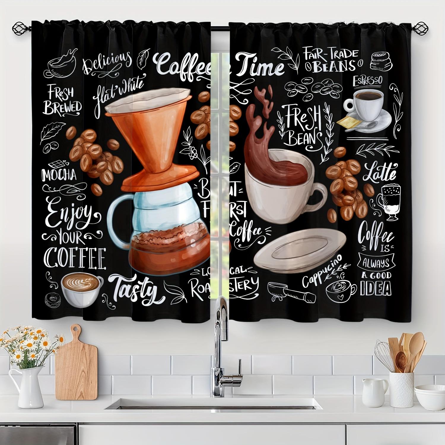 

2 шт. Червоні старовинні сільські бордові штори для кафе Country Farm Wall Art Маленькі короткі карнизи для кишенькових вікон для кухні (75W166H)x2(CM)&Grommet Top