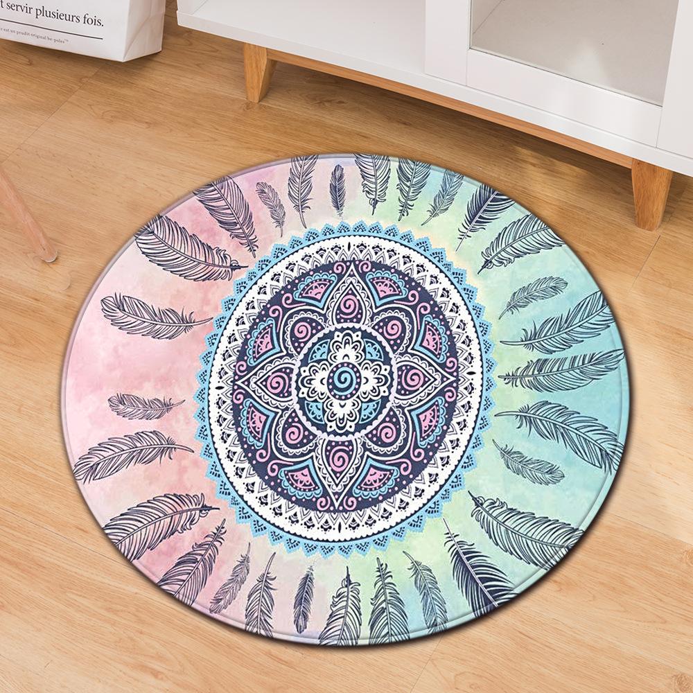 Round Carpet Computer Chair Cushion Office Chair Floor Mat Door Mat Foot Mat