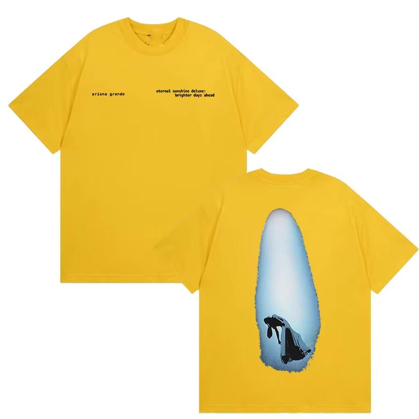 Ariana Grande Brighter Days Ahead Album Merch T-shirt Men and Women Summer Cotton Clothing Short Sleeved Tee