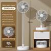 Portable Rechargeable Telescopic Floor Fan: Silent, Oscillating, and Compact for Home or Office Use