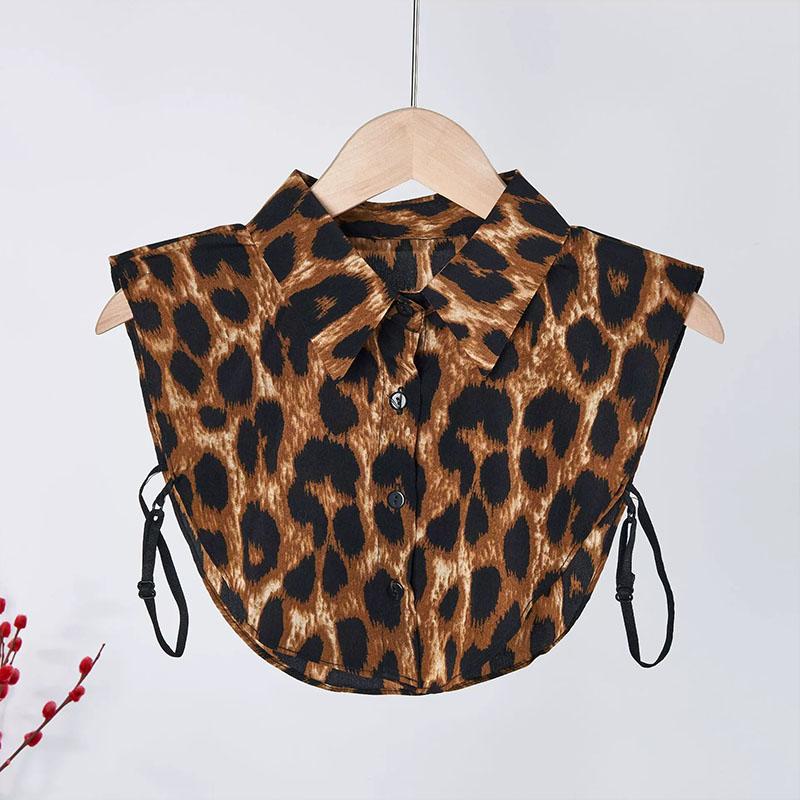 

Fashion New Plaid Ruffle Fake Collar Shirt Women Leopard Fake False Collar Woman Ladies Detachable Collar Removable Nep Kraagie
