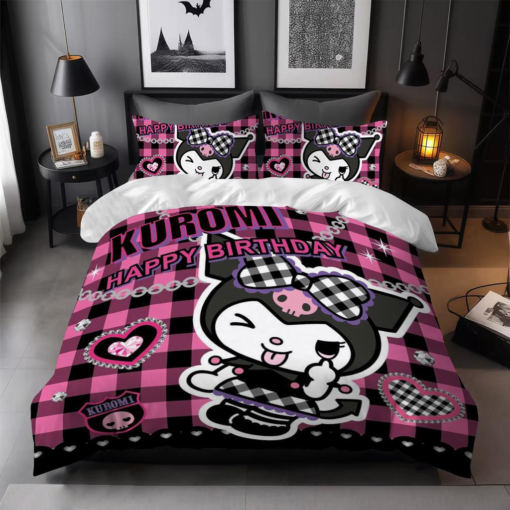 Halloween Kulomie 3D Digitaldruck Cartoon Quilt Set Dreiteiliges Set