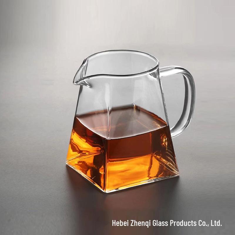 

Square High Borosilicate Glass Teapot with Stainless Steel Filter and Purple Clay Handle 350-950ml