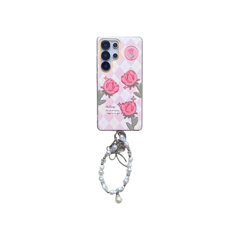 Pink & Purple Floral Samsung Case: A55, A35, A05 Drop-Proof, A14 Fashionable, A53 Stylish for Women