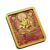 Tibet Mahakala Gold-Plated Thangka Pendant with Yellow Wealth God & Fox Fairy Design
