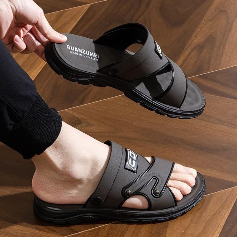 Trendy Men Sandals Platform Slip on Open Toe Slippers Dual Use Summer Outdoor Walk Wading Beach Casual Sandals for Men Sandalias