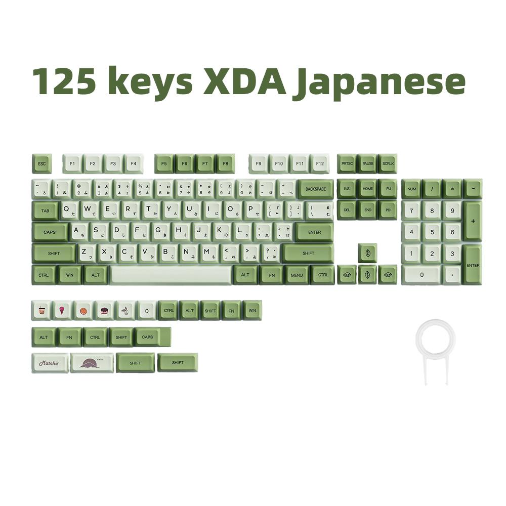 Xiaomi 124 Keys XDA Profile Keycap Matcha Keycap English Japanese Russian For MX Switch Mechanical keyboard Dye PBT Sublimation key Cap