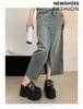 Fashion 11cm Block Heels Shoes Black Close Toe Slippers Punk Buckle Platform Chunky Heeled Sandals Summer Women Leisure Sandalias Mujer