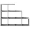 Room Divider Bookshelf 3 Tier Concrete Grey 137.5 x 29 x 103.5 cm