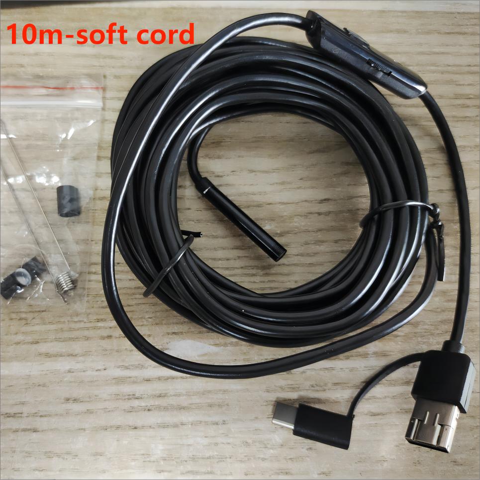 Industrial Endoscope HD Electric Digital Borescope Camera IP67 Waterproof Portable Inspection Camera with 6 Dimmable LED Light